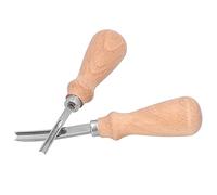 Hztyyier 2 pièces outil de parage de bord en cuir, 4 mm et 8 mm, Skiver pour maroquinerie et bricolage fait main