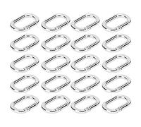 Hztyyier 20 Pièces Ovale Ressort Boucle Clip Mousqueton Porte-clés 23mm Alliage Mousquetons Clips Attaches pour Sacs Sacs à Main Porte-clés Sangle(Argent)
