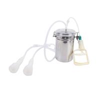 Hztyyier 2L machine à lait manuelle, trayeuse portable en acier inoxydable pour chèvre, idéale pour la ferme et la production laitière