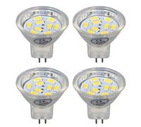 Hztyyier 4 Pièces Ampoule Ampoules à Double Broche pour Projecteur Lampe de Paysage Ampoule Maison pour Base de Spot pour Lampe Spot Projecteurs Solaires Mr11 Led Bulb Spotlights (Blanc