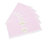 Hztyyier 5 Pcs Joyeux Anniversaire Étiquettes De Bouteille d'eau, 8.7 X 4.8in Rose Blanc Étiquettes Autocollantes De Bouteille d'eau Décoration pour Fête d'anniversaire De Mariage