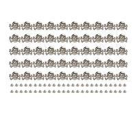 Hztyyier 50 Ensembles de Clous de TêTe de Mort en MéTal Rivets éLéGants Clous de Garniture en Cuir Galvanisé pour la Fabrication de VêTements Chaussures Ceintures Sac de VêTement (Argent) Rivet Tools