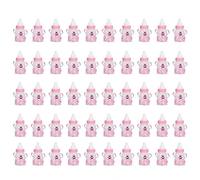 Hztyyier 50 Pièces Biberon Boîte à Bonbons en Plastique Fête Cadeaux Bouteilles de Lait pour Fête Faveurs Cadeaux Bébé Douche Décor(Rose) Food Storage Packaging Food Storage Packaging