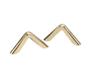 Hztyyier 50Pcs Protection Coin Livre,Protège-Coins De Livres en Métal De Style Concis, Metal Edge Couverture Décorative, Coin Metal Scrapbooking pour Albums Menus, Laiton doré(Laiton Or 2.2MM)