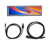 Hztyyier 8,8 Pouces de Température PC Affichage de la Température 1920x480 Résolution 178 Degrés à Large Vue Thèmes Dynamiques en Alliage en Aluminium pour Petit (Style régulier)