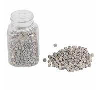 Hztyyier Anneaux D'extension de Cheveux Pratiques 5MM, Boucles en Silicone, Perles, Outils pour Stylistes de Salon, Violet, 1000 Pièces/bouteille (Beige)