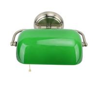 Hztyyier Applique Murale Vintage de Banquier Vert, Angle Réglable, Applique Murale D'intérieur Vintage pour Chambre à Coucher, Salon, Verre en Fer