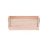 Hztyyier Assiette de Service Miniature pour Maison de Poupée, Plateau de Tasse de thé Décoratif pour Mini Cuisine Salle à Manger en Bois de Bouleau