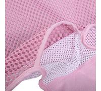 Hztyyier Baby Toddle Bad Siège avec Coussins éponge, Support de Douche Réglable pour les Nouveau-nés, Matériau en Coton/Polyester, Bleu/Rose (PINK)