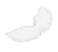 Hztyyier Bandeau Ailes D'Ange en Plumes, Ensemble Blanc, Costume de Noël D'Halloween élégant pour et Adultes, pour Performance de Fête Cosplay, Matériel (Ensemble trois pièces ange trompette)