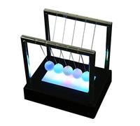 Hztyyier Berceau de Newton LED, Lois de Newton avec Boules Oscillantes, Bureau de Boules de Pendule de Science Physique pour Professeur de Physique de Bureau