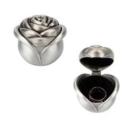 Hztyyier Boîte à Bague Rose, Écrin à Bijoux en Alliage Vintage, Présentoir pour Bagues de Mariage, pour Cadeau ou Rangement