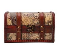 Hztyyier Boîte à Bijoux Vintage Bois boîte à Bijoux Cas de Rangement à la Main Coffre au trésor(#2)