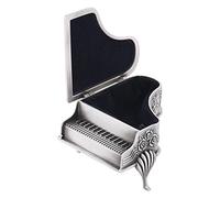 Hztyyier Boîte à Bijoux Vintage, boîte musicale avec piano et fleur rose sculptée, organisateur de trésors en alliage de zinc for décoration