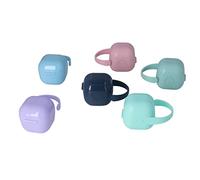 Hztyyier Boîte de Rangement de Sucette Six Couleurs, Paquet de 6, Support en Matériau PP Sûr avec Sangle de Transport pour Filles et