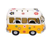 Hztyyier Boîte de Tissus en Forme de Bus Vintage Couvre-Tissu en Fer Boîte de Distributeur de Tissus de Tissu avec Conception Unique pour Décoration de la Maison (Yellow)