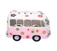 Hztyyier Boîte de Tissus en Forme de Bus Vintage Couvre-Tissu en Fer Boîte de Distributeur de Tissus de Tissu avec Conception Unique pour Décoration de la Maison (Pink)