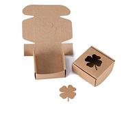 Hztyyier Boîtes d'emballage en Papier Carton Brun, 10 Pièces, pour Petits Gâteaux, Tartes, Savon, Pâtisseries, Biscuits