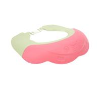 Hztyyier Bouclier de Bain pour bébé, Bonnet de Douche Imperméable pour Lavage des Cheveux, Design Bloc de Couleurs, Casquette Réglable pour Enfants de 6 Mois et Plus (rouge)