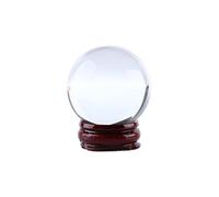 Hztyyier Boule de Cristal, sphère en Quartz Transparent Naturel pour décoration intérieure et méditation avec Support 40 mm