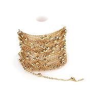 Hztyyier Chaînes de Fabrication de Bijoux, Chaîne en Or Inoxydable pour Bricolage de Colliers Bracelets et Vêtements