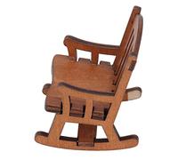 Hztyyier Chaise à Bascule Miniature, Détails Exquis, Chaise à Bascule pour Maison de Poupée à L'échelle 1:12, Idéale pour Les Scènes Romantiques (#11)