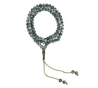 Hztyyier Chapelet Prière Mala Perles 99 Grains, Rosaire Islamique Dévotion Spirituelle pour Culte et Méditation, Longueur 44 cm (Vert)