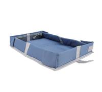 Hztyyier Couvercle de Plateau de Voyage Pliable, Sac Organisateur de Jouets Multifonctionnel pour Avions et Trains (bleu pierre)