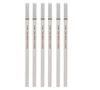 Hztyyier Crayon d'art Blanc Croquis Crayon de Surbrillance pour Artistes Dessin sur Papier Noir Croquis Illustration DeisgnEnsemble de 6 Crayons à Charbon de Bois Blanc Painting Tools