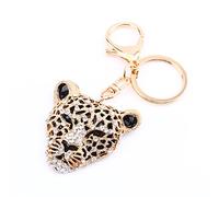 Hztyyier Cristal Leopard Porte-clés Cristal Porte-clés Bling Bourse Pendentif Sac À Main Charme Décoration
