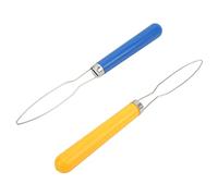 Hztyyier Crochet à Bouton 2 Pièces, Acier Inoxydable et Plastique, Outil d'enfilage Rapide pour la Couture et la Couture, pour un Usage Quotidien