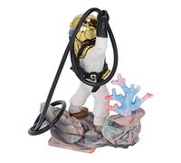 Hztyyier Décorations d'aquarium de Plongeur, Joueur de Poisson d'ornement de Réservoir de Poisson de Plongeur pour l'aquarium (Blanc)