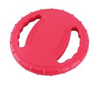 Hztyyier Disque Volant pour Chien, Dents Flexibles Grinçantes Nettoyant Disque Volant Jouet de Sport pour Chien en Caoutchouc Naturel Léger pour Lac (Rouge)