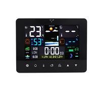 Hztyyier Écran Tactile coloré Station de Prévisions Météorologiques Numériques Thermomètre Extérieur Intérieur sans Fil pour Voyager à Domicile