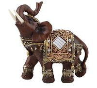 Hztyyier Elephant Decoration, Bonne Chance Feng Shui éléphant Statue, Résine Figurine éléphant pour la Richesse Chanceux Figurine Home Decor (L)