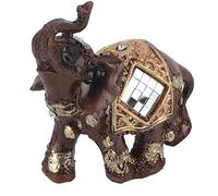 Hztyyier Elephant Decoration, Feng Shui éléphant Statue, Résine Figurine Porte-Bonheur pour la Richesse et la Chance, Home Decor (S)