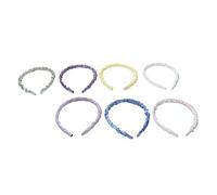 Hztyyier Ensemble de Bandeaux Plissés en Satin élégant, Cerceaux à Cheveux Colorés pour Dames et Filles, 7 Pièces Accessoires de Couvre-chef de Couleur Pure pour les Sports de Plein Air et les Fêtes