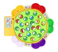 Hztyyier Ensemble de Plateau de Jeu de Pêche Rotatif Premium, 24 Poissons, 5 Poteaux avec Musique, adapté aux Activités de Groupe et à la Coordination œil-Main