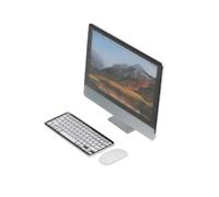 Hztyyier Ensemble d'ordinateur Miniature, écran, clavier, souris, accessoires de Simulation de maison de poupée pour cadeau d'anniversaire (ensemble d'ordinateur de trois pièces)