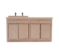 Hztyyier Évier de Lavabo à échelle 1/12, Meuble de Lavabo Miniature Vintage de qualité Supérieure pour Maison de Poupée, Meubles de Poupée en Bois, Les Parents sont Rassurés