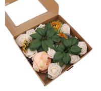 Hztyyier Fausse Fleur en Mousse Souple et Pliable de qualité Supérieure pour Bouquet de Mariage à Faire Soi-même, 18 Pièces, économie de Travail, Facile à Nettoyer, Convient pour les Décorations de