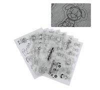 Hztyyier Feuilles Plastiques Thermorétractables pour Artisanat, 8 Pièces, Matériel de Bricolage pour Porte-clés