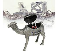 Hztyyier Figurine Chameau Articulé, Boîte à Bijoux Peinte à la Main, Présentoir à Bagues Incrusté, Bibelot Décoratif de Collection