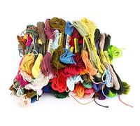Hztyyier Fil à Broder en Soie, 100 Couleurs Arc-en-Ciel, Écheveaux de Fil de Coton pour Broderie et Bracelets d'Amitié
