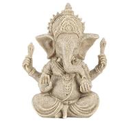 Hztyyier Ganesha Statue Décor Décoration Grès Grès Résine Artisanat Éléphant Dieu Ganesha Éléphant Dieu Sculpture Ornement