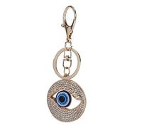 Hztyyier Hamsa Main Mauvais ?il, amulette porte-clés bleu turc pendentif chance pour décoration sac artisanat