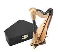 Hztyyier Harpe en Bois, Instrument de Musique décoratif pour intérieur, Ornement élégant pour Maison ou café