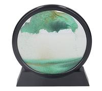 Hztyyier Image d'art de Sable Relaxante et en Mouvement, Design élégant pour Le Bureau à Domicile, Encourage l'art, pour la Fête des Mères et Les Anniversaires, Matériau en Verre Durable (Green)