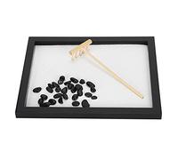 Hztyyier Jardin Zen Japonais pour Bureau, Plateau de Sable Décoration Bureau Miniature Plage Zen Jardin Artisanat Décoration