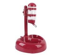 Hztyyier Kit de Bol Distributeur d'eau Debout pour Chien en Forme de Cœur, Distributeur d'eau Debout pour Animaux de Compagnie à Hauteur Réglable, Mangeoire pour Chats, Matière Plastique (Wine Red)